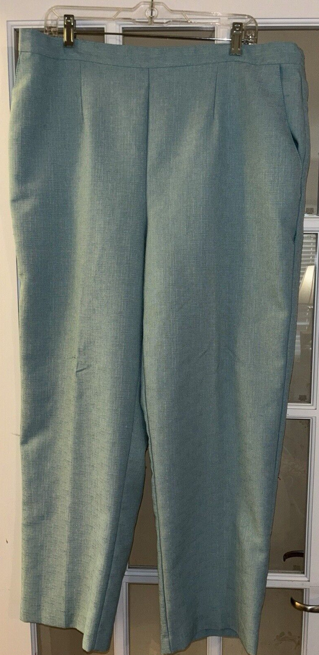 Alfred Dunner blue elastic waist straight leg pants plus size 18W